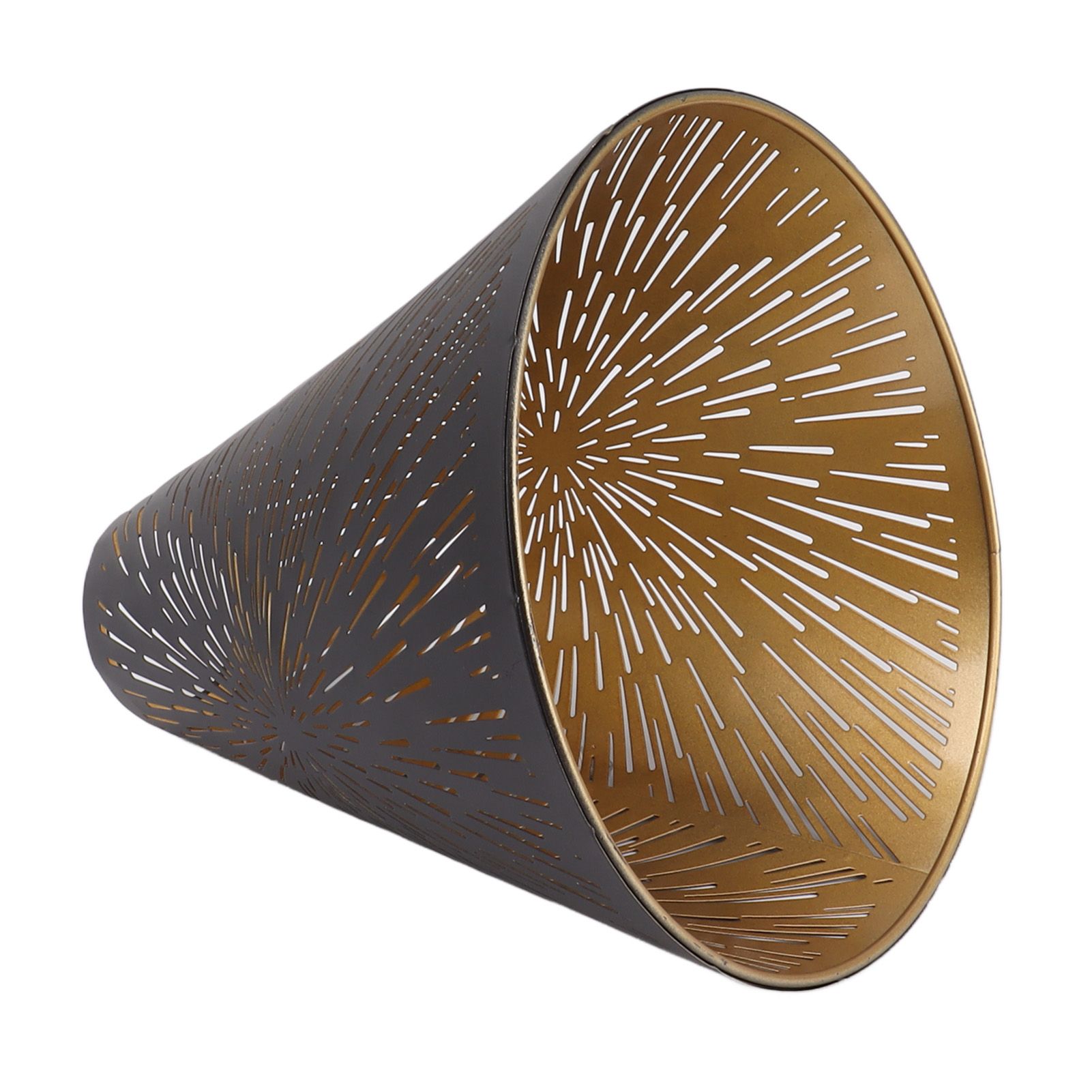 Table Lamp Shade Laser Engraved Metal Fireworks Shape Projection Lampshade for Bedroom — image 3
