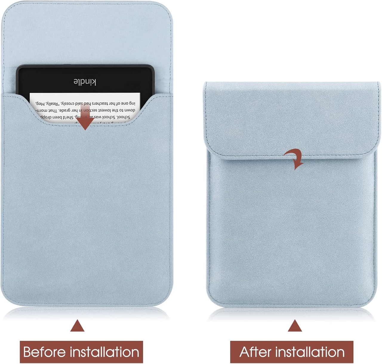 Universal Sleeve Case for 6",6.8", Kindle Paperwhite/Colorsoft/Signature Edition 2024-2012 Sleeve Bag Pouch Cover for 6-6.8'' Kobo/Tolino/Pocketbook 6-inch — image 3