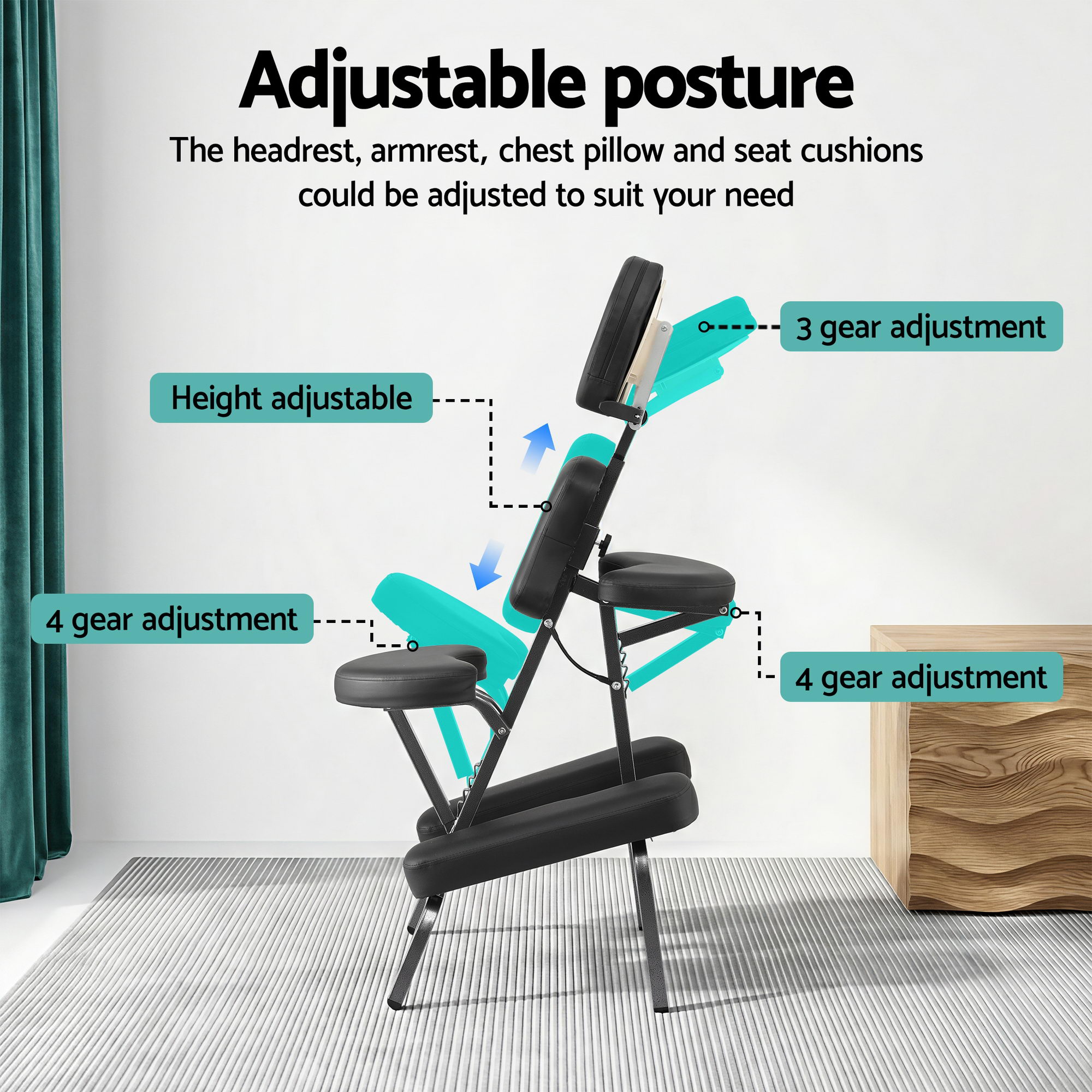 Zenses Portable Massage Chair Lightweight Folding Tattoo Lash Beauty Bed โ image 6