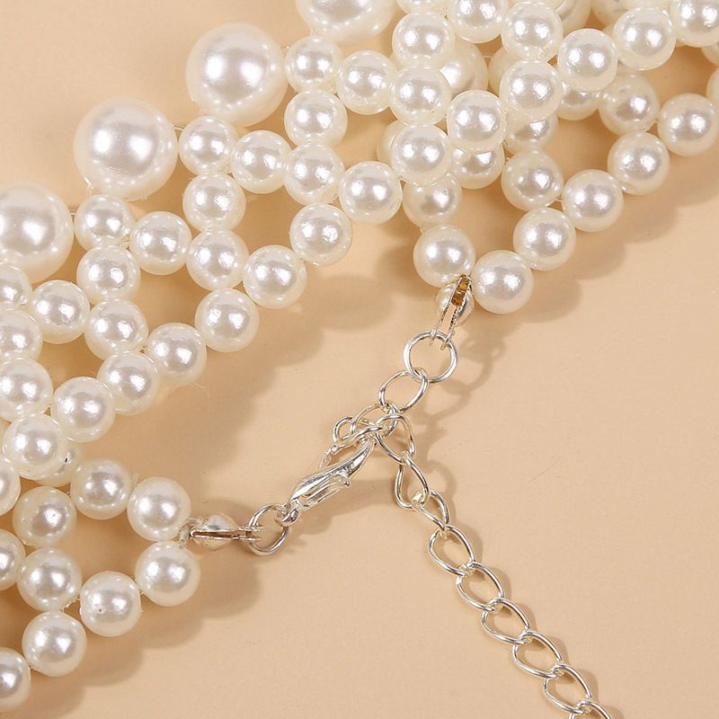 Simple Design Pearl Choker with Shell Pendant Summer Vacation Party Handwoven pearls Neckchain jewelry โ image 3