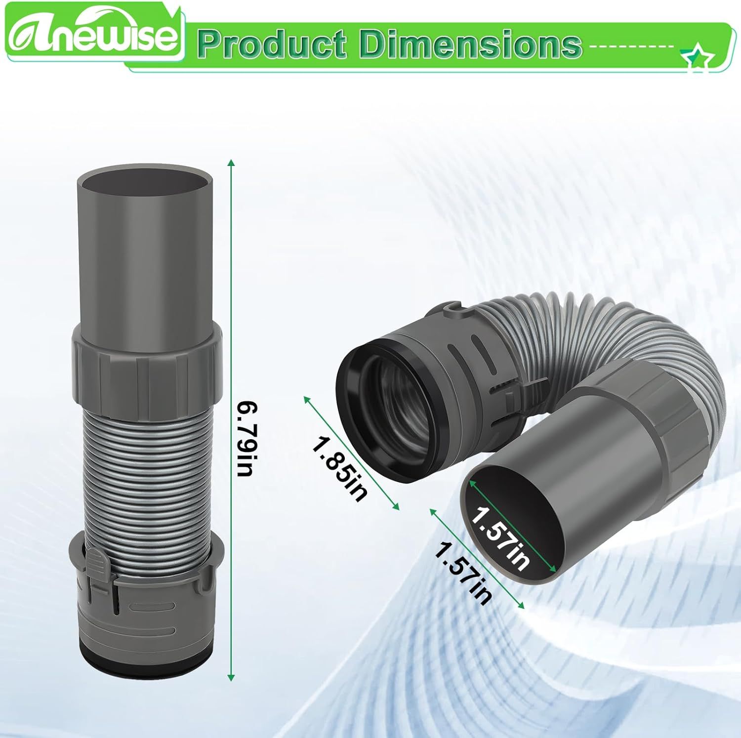 Replacement Hose Part or Shark Navigator Lit Away Deluxe Vacuum NV352, NV351, NV350, NV380, UV440, 1 Nozzle Hose and 1 Mini Brush, Replace Parts 193J — image 2