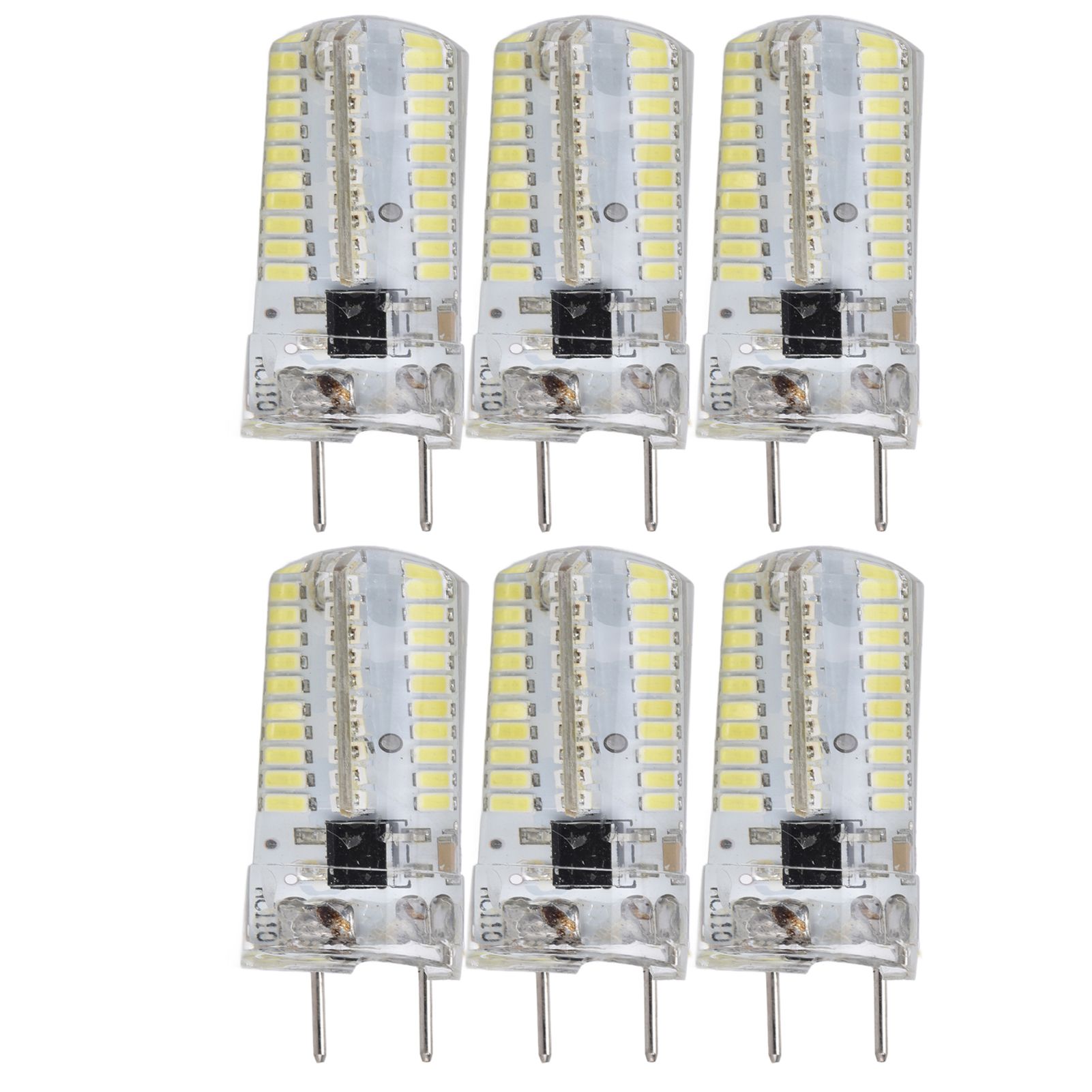 6Pcs G8 Small Bulbs 5W Small Bulb Light Source 80LED for CeilingLamp Wall Lamp Table Lamp 110VWarm Light