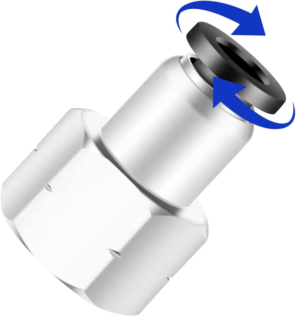 3/8 NPT Air Lines Fittings 1/4 OD Tubing Push Connect Air Fittings Quick Connect Tube Fittings Push in Connectors Fittings Air Hose Fittings Pneumatic Fittings — image 6
