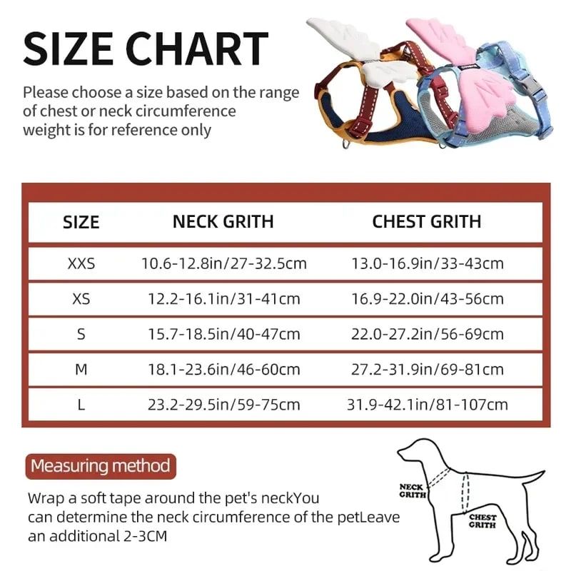 3D Angel and Devil Wing Harness and Leash Set for Cats and Dogs, Escape-Proof No-Pull Walking Vest with Breathable Mesh, Creative Wings for Daily — image 2