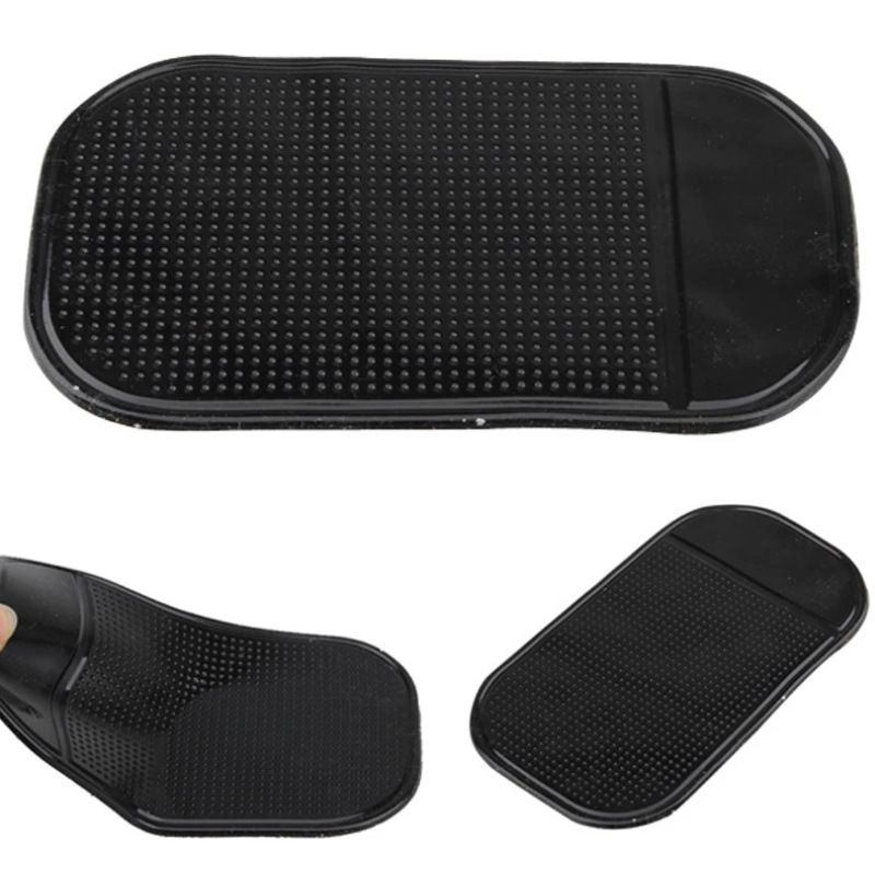 New Powerful Car Silica Gel Magic Sticky Pad Anti-Slip Non Slip Mat for Phone No windshield mount (Black) โ image 2