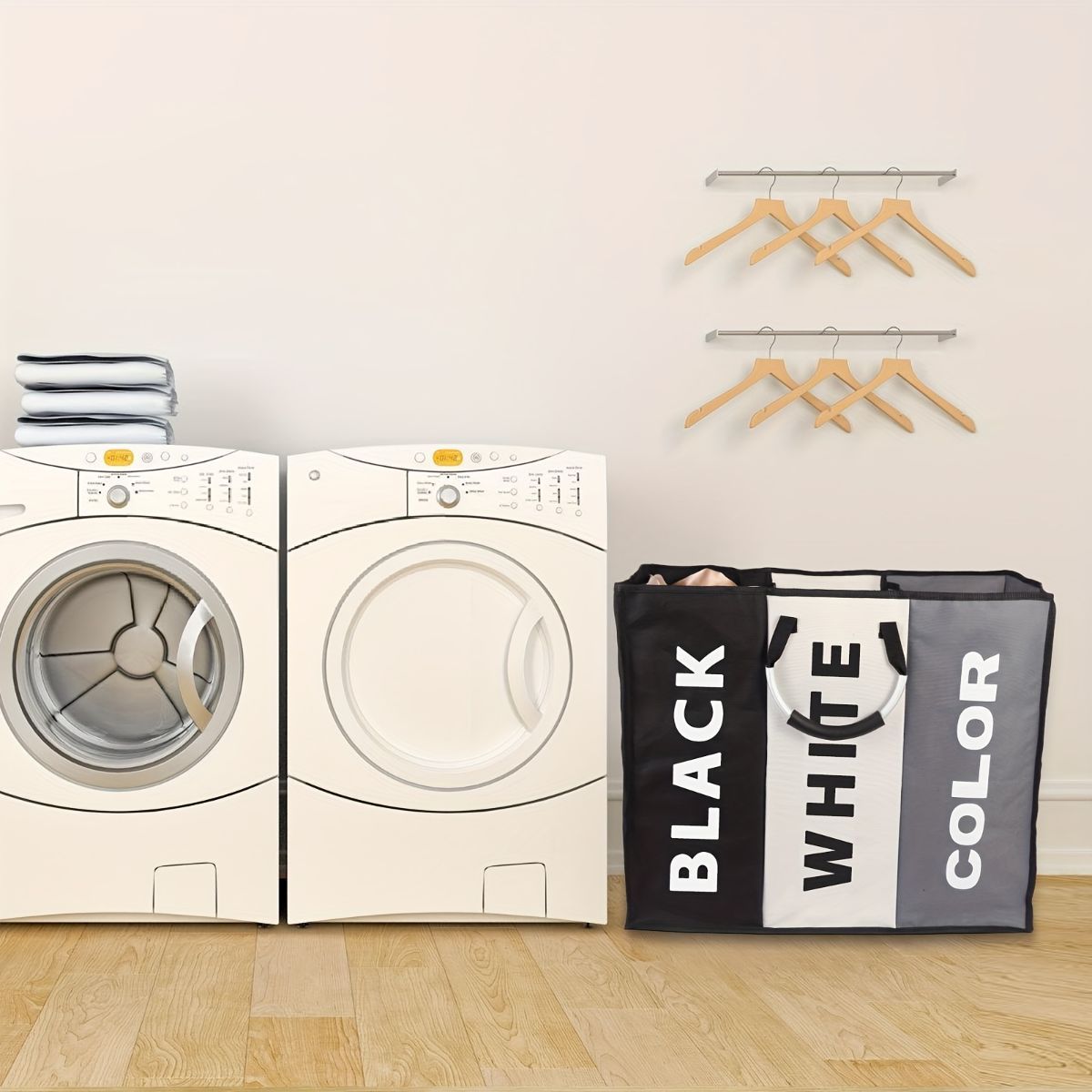 240L Laundry Basket Portable Laundry Hamper Aluminium-Alloy Handle Basket Large - Multi-color - Size 01 — image 2