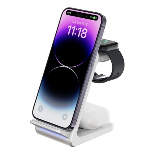 CHOETECH T608-F 15W 4-in-1 Wireless Charger Stand for iWatch and Samsung Watch โ image 4