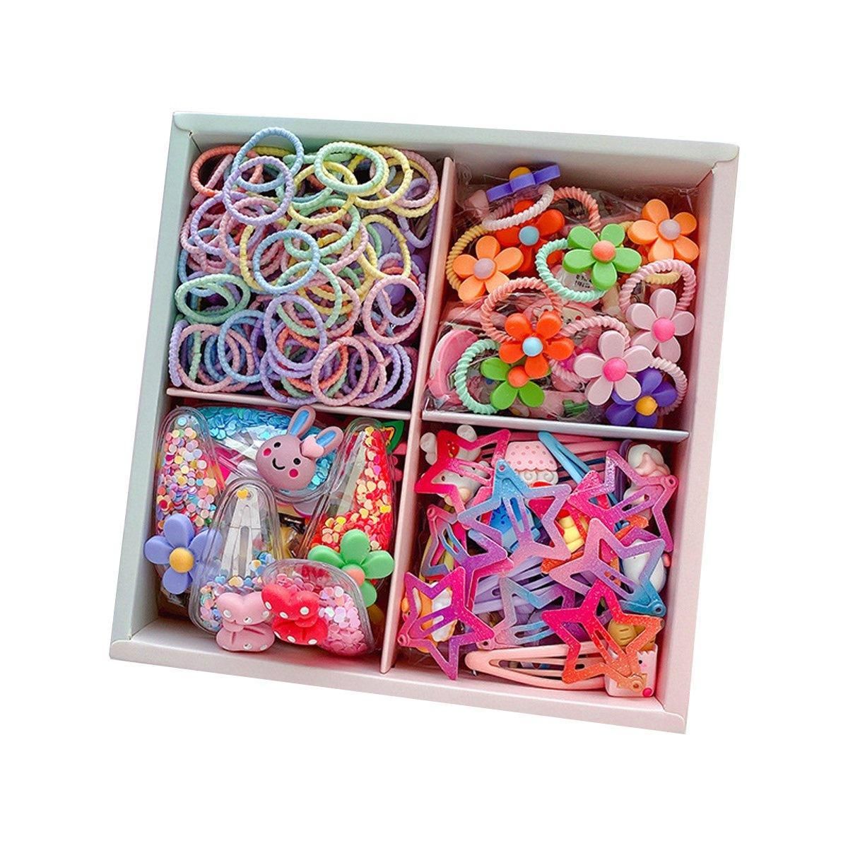 126pcs Hair Accessories Set with Clips Rubber Bands Headbands Girls Gift โ image 2