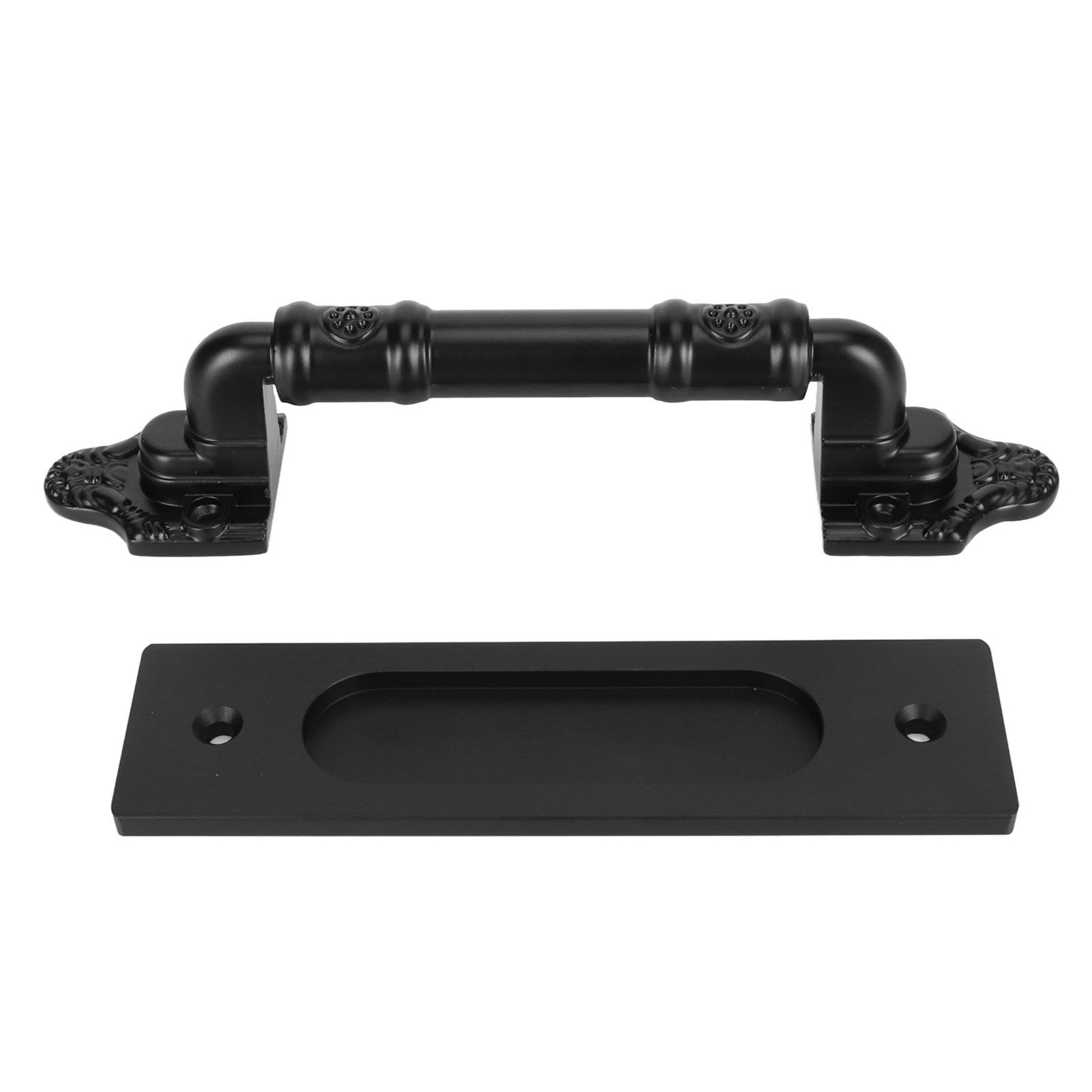 Sliding Barn Door Handle Double Sided Black Barn Door Pull Handle for Gates Garages — image 2