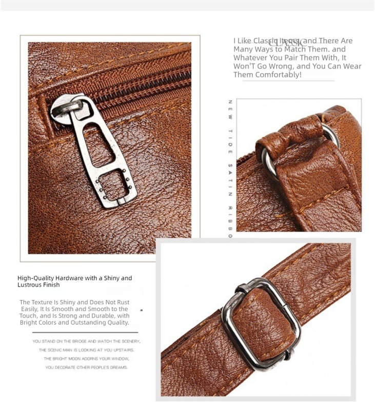 Brown Women's Crossbody Bag Soft PU Leather Shoulder Phone Bag Vintage European Style Small Messenger Purse — image 4