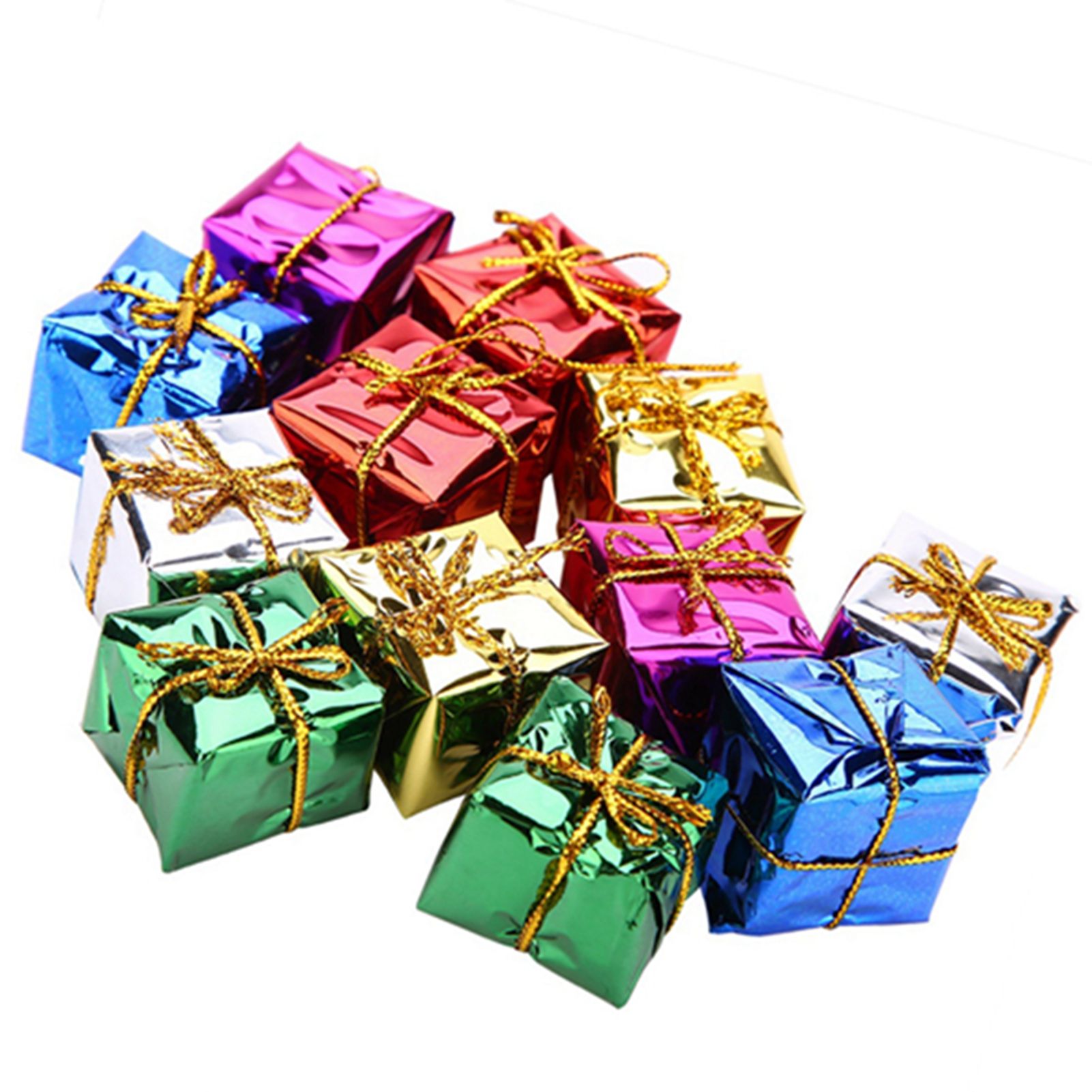 12PCS Gift Box Pendant Hanging Ornament for Christmas Tree Xmas Parties Decor — image 4
