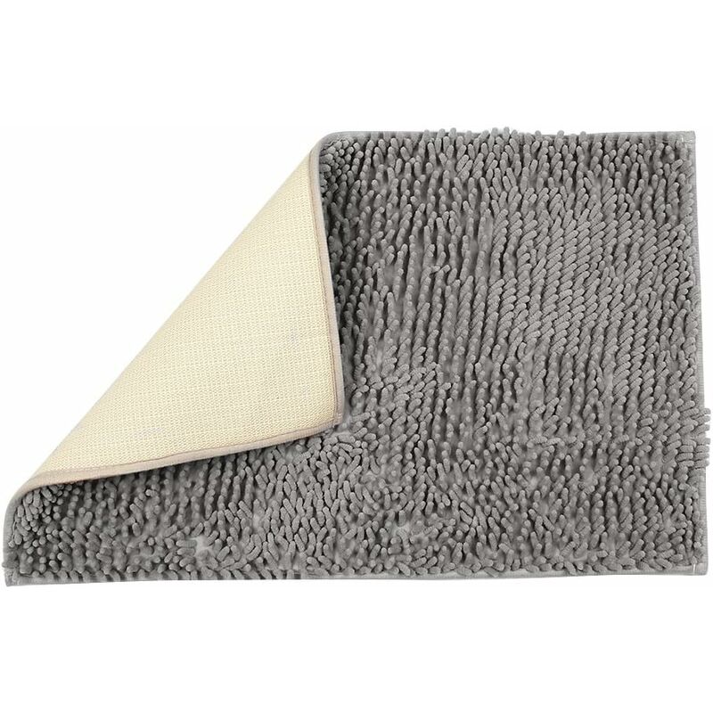 Soft Shag Bath Mat Kitchen Rug Door Mats Doormats Non-Slip Strip Absorbent Doormat Bath Shower Mat Shaggy Rug - 60 × 90 — image 2