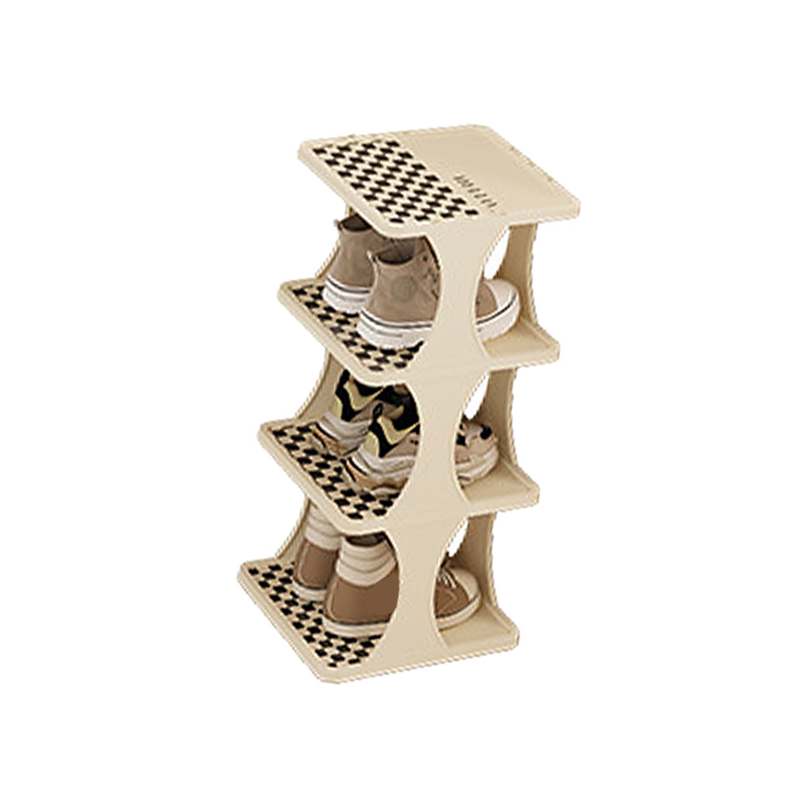 Shoe Rack Single Pairs Shoe Shelf Space Saving Shoe Orgainzer Tower for Home Door Bedroom 4 Layers โ image 3