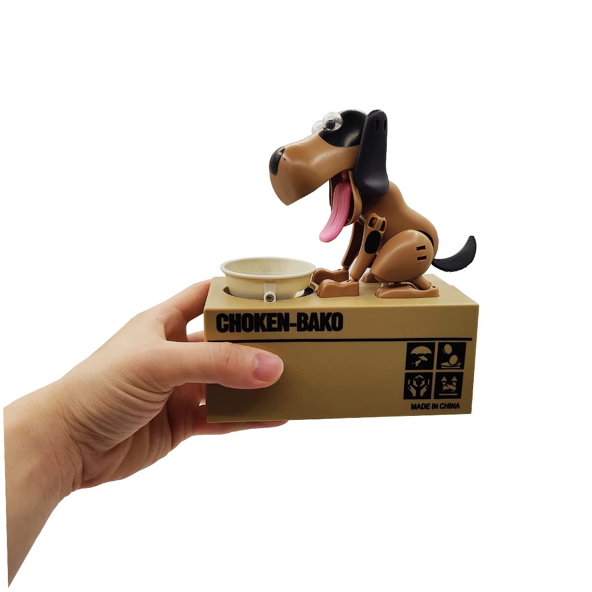 Interactive Dog Coin Bank – Automatic Electric Money Saving Piggy Bank with Moving Dog Design – Fun Kids Gift & Desk Decor (Brown) — image 5