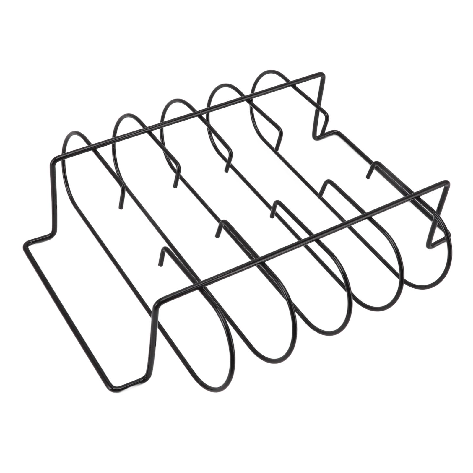 Rib Rack Iron Roasting Stand for Smoking and Grilling Holds Up to 4 Ribs for Outdoor BBQ Accessories — image 6