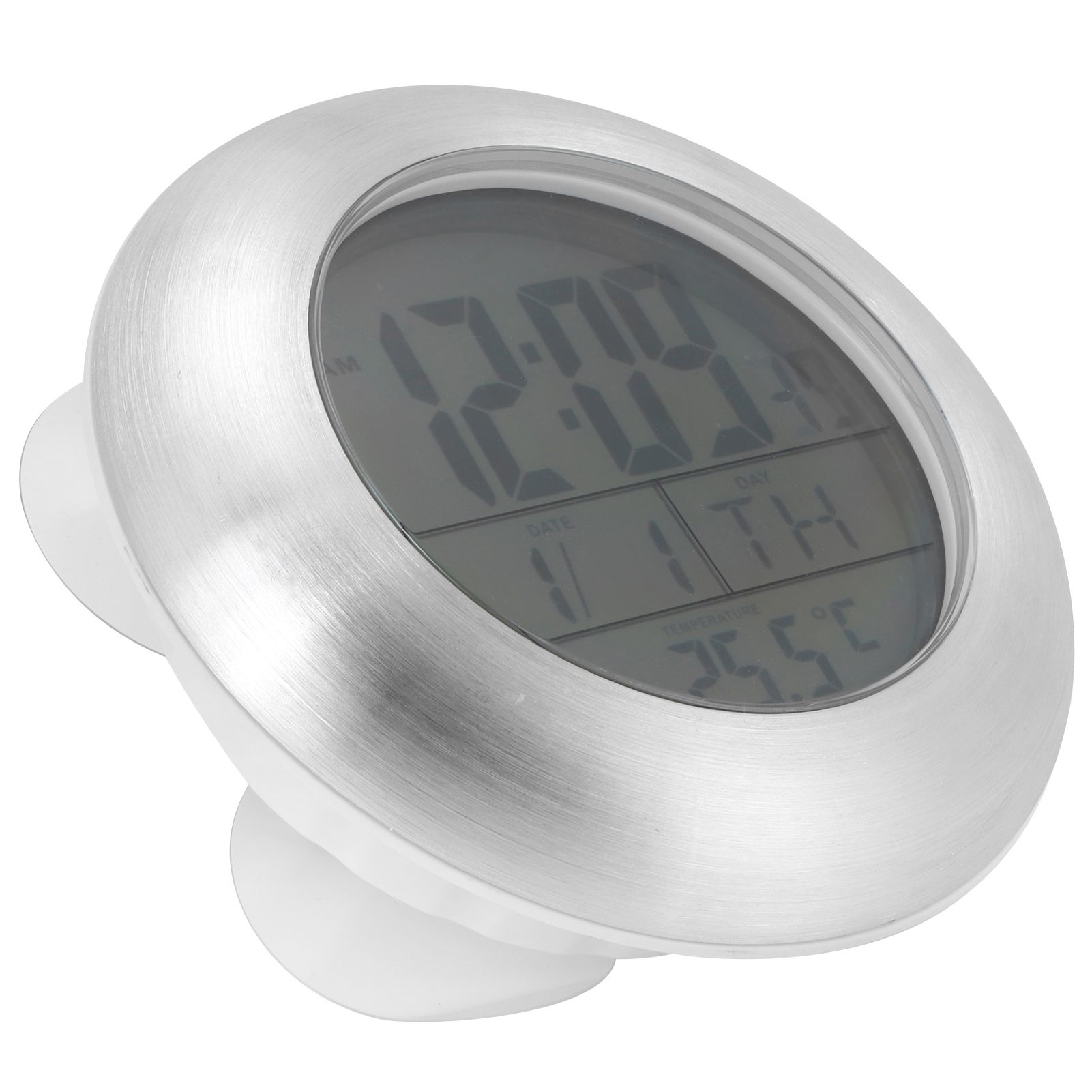 Shower Wall Clock Portable Waterproof Digital Clock with Temperature Calendar Display — image 5