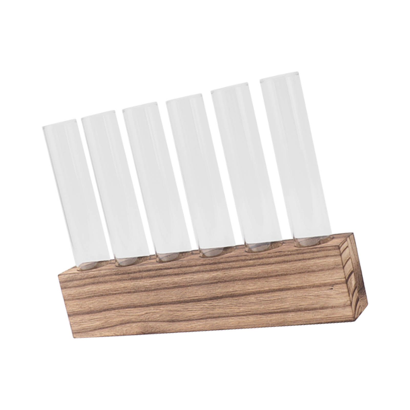 Glass Plant Propagation Station Plant Propagation Tubes Desktop Plant Terrarium With Wooden Stand Mini Test Tube Home Decor 6 Tubes โ image 3