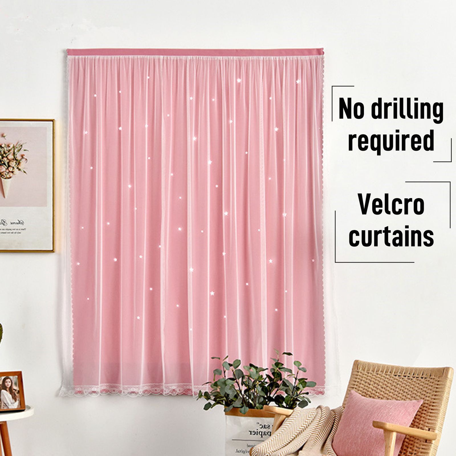 Self Adhesive Portable Blackout Curtains Easy to Install Bedroom Window 1.2x1.8m โ image 4