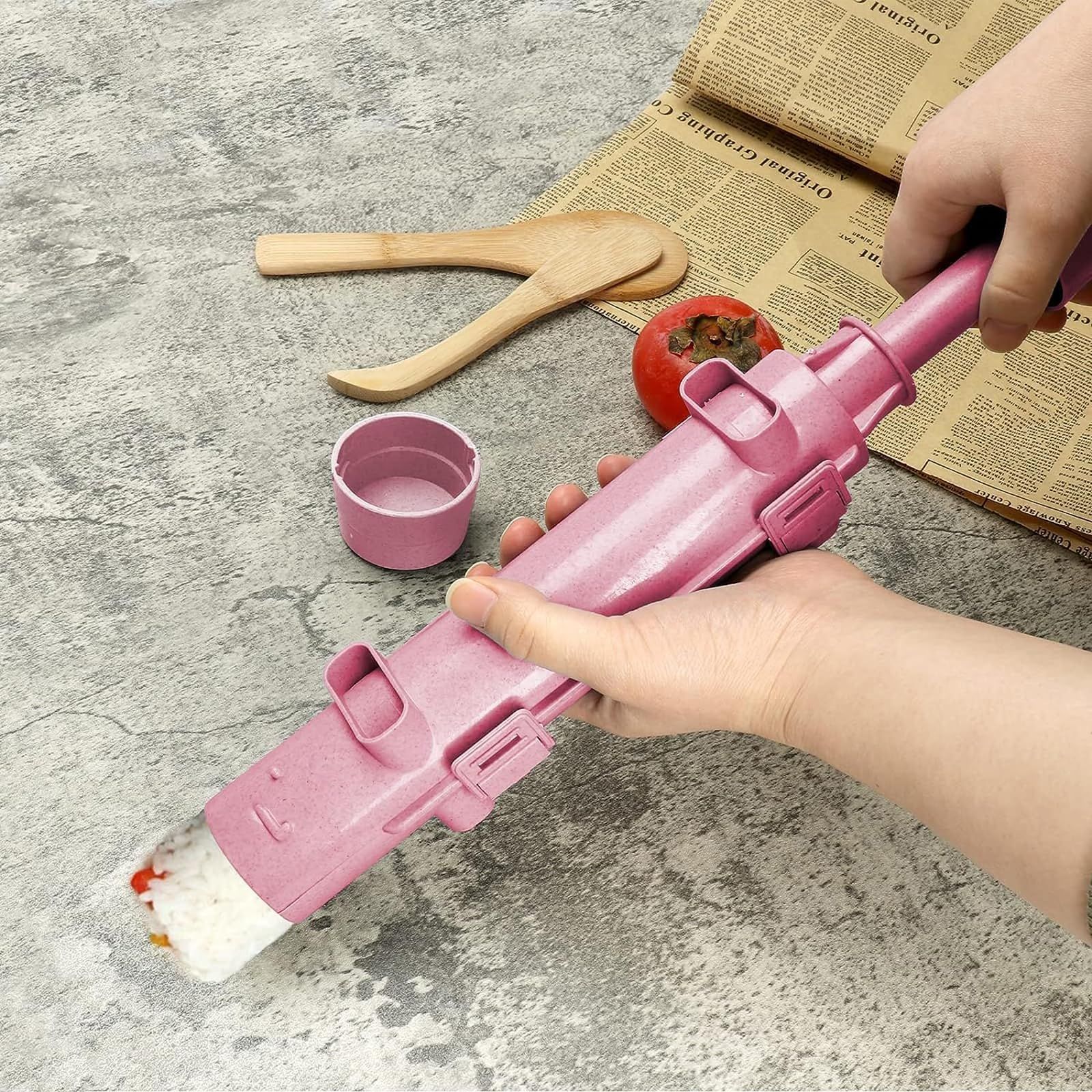 Sushi Maker【Upgraded】 Effortless Sushi Making Kit for Beginners, Sushi Bazooka, Food Grade Plastic Sushi Roller — image 2