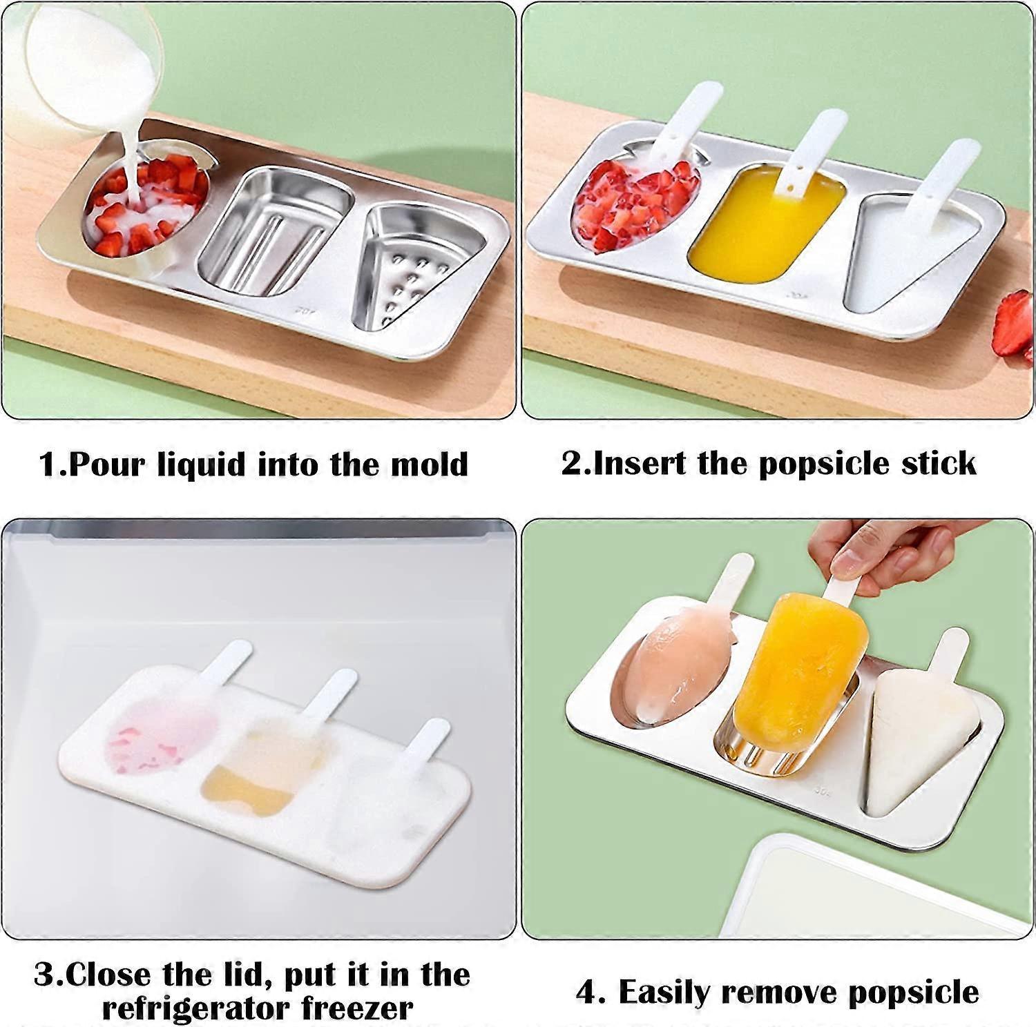Stainless Steel Popsicle Molds - BPA-Free Reusable Set with Sticks & Lids — image 4