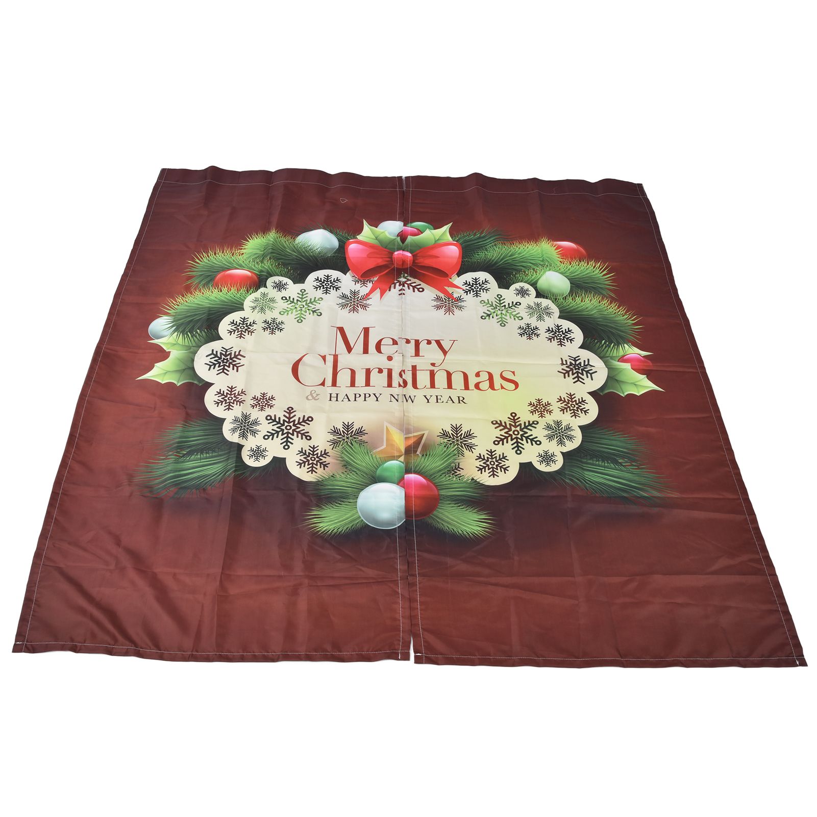 Christmas Curtain Polyester Fiber 3D Digital Printing Merry Christmas Custome Curtain for Outdoor Porch Balcony170x200cm Christmas 8 โ image 3