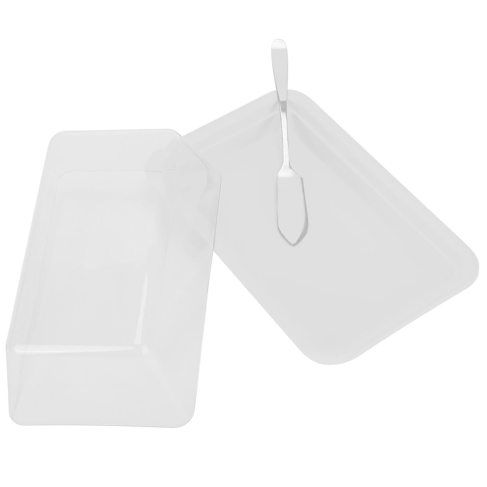 Rectangular Butter Cutting Box with Lid Portable Butter Storage Box for Home KitchenWhite โ image 4