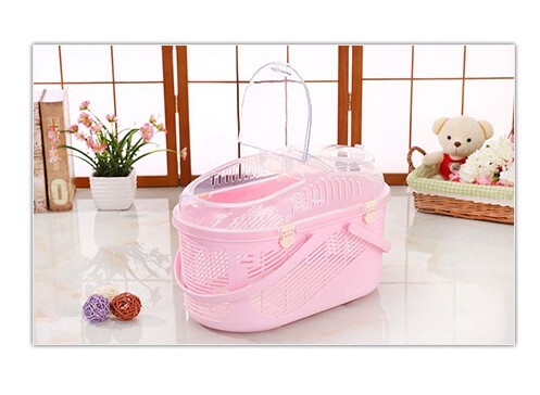 YES4PETS Small Dog Cat Crate Pet Rabbit Guinea Pig Ferret Carrier Cage With Mat-Pink โ image 5