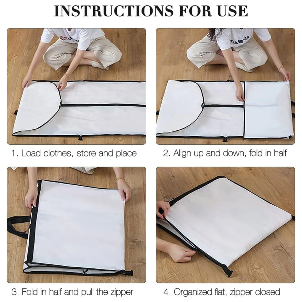 Clothes Dustproof Cover Foldable Moisture-Proof For Household Dress Suit Storage - Black — image 6