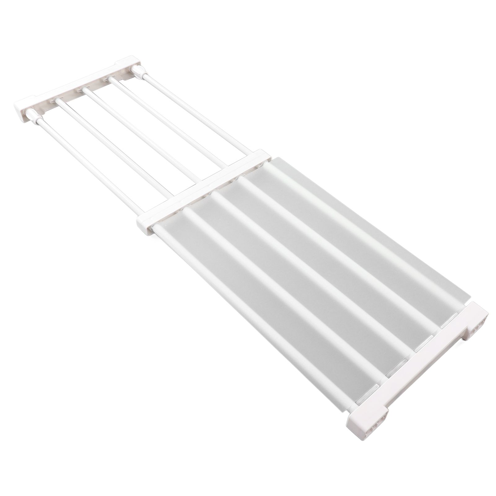 Closet Tension Shelf Expandable Nail Free Cabinet Divider Storage Rack for Wardrobe Cupboard 50‑80cm / 19.7‑31.5in Length — image 5