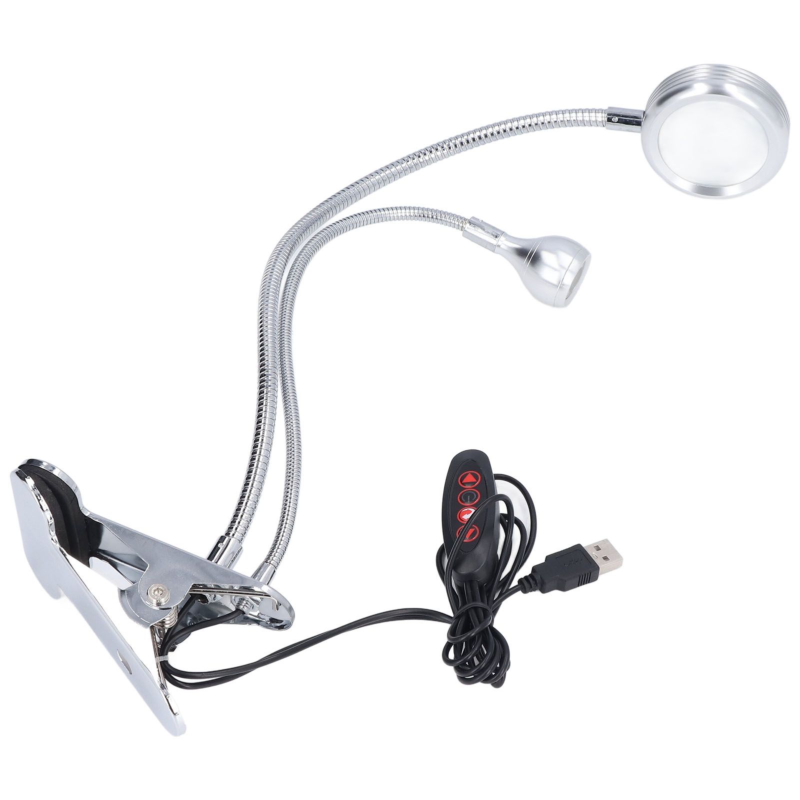 Clip Desk Lamp 10 Gear Adjustable LED Double Head Gooseneck Table Lamp Reading Lamp for Bedroom โ image 2