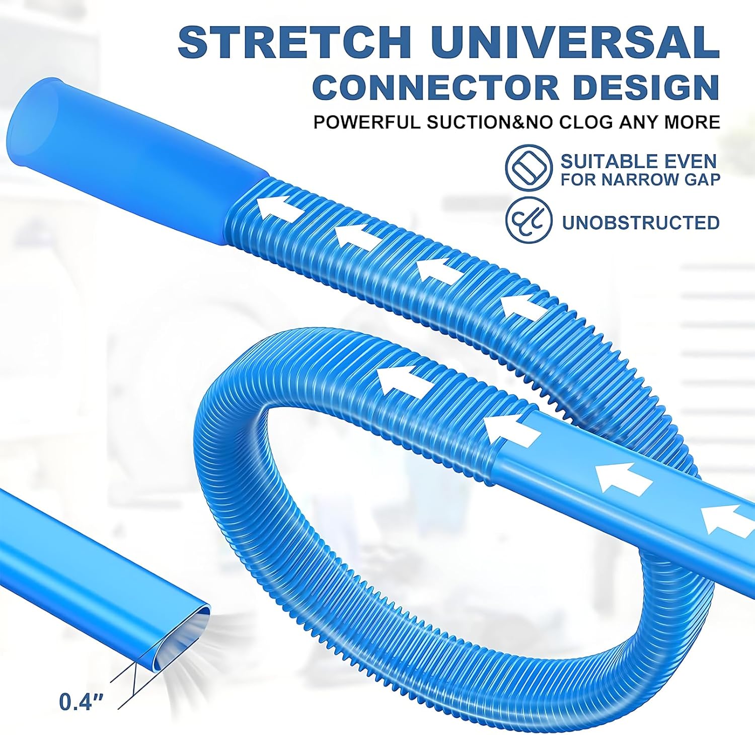 Upgraded Dryer Vent Cleaner: Universal Vacuum Hose Attachment Fits All Vacuums Cleaner, Deep Cleaning Tools for Clogged Ducts & Lint Removal — image 6
