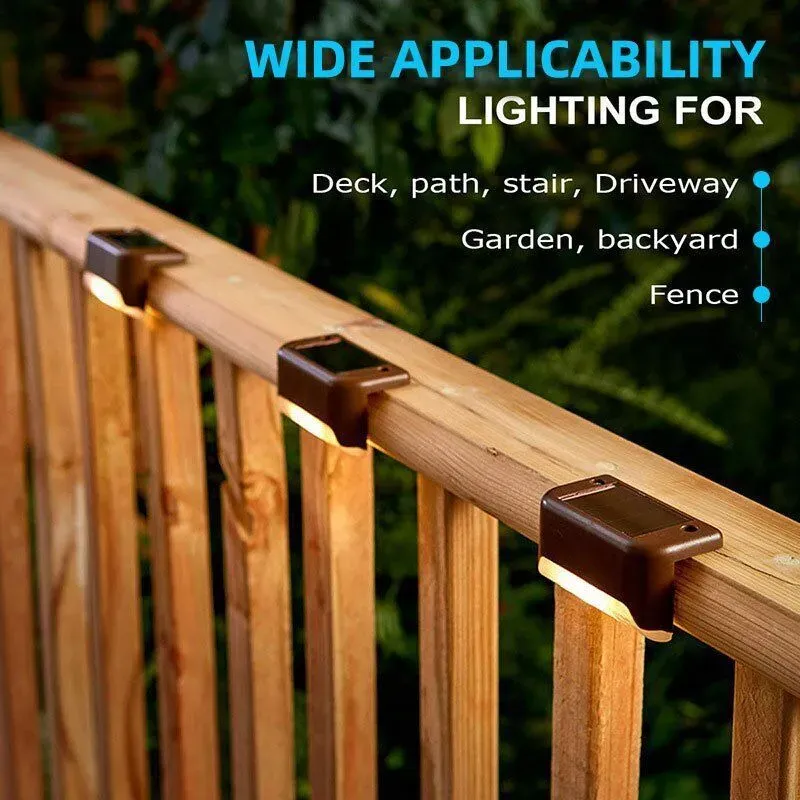 Outdoor Solar LED Deck Lights - 4-Pack Multicoloured Warm White for Garden, Patio, Pathway, Stairs โ image 5