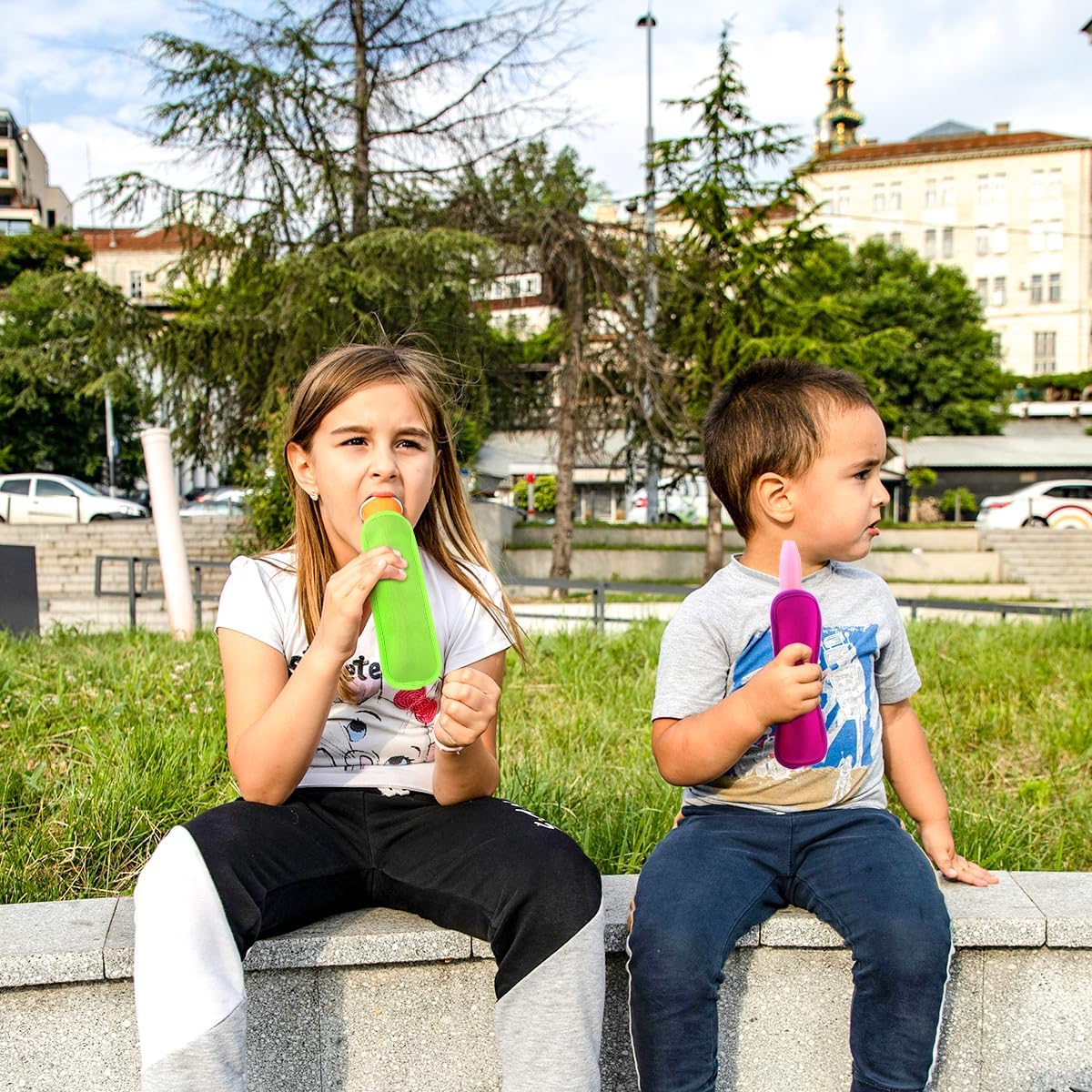 6 Pieces Ice Pop Neoprene Insulator Sleeves Reusable Popsicle Holders Ice Popsicles Bags Ice Pop Sleeves Popsicle Holder Sleeves Ice Pop Stick Sleeves(6 — image 5