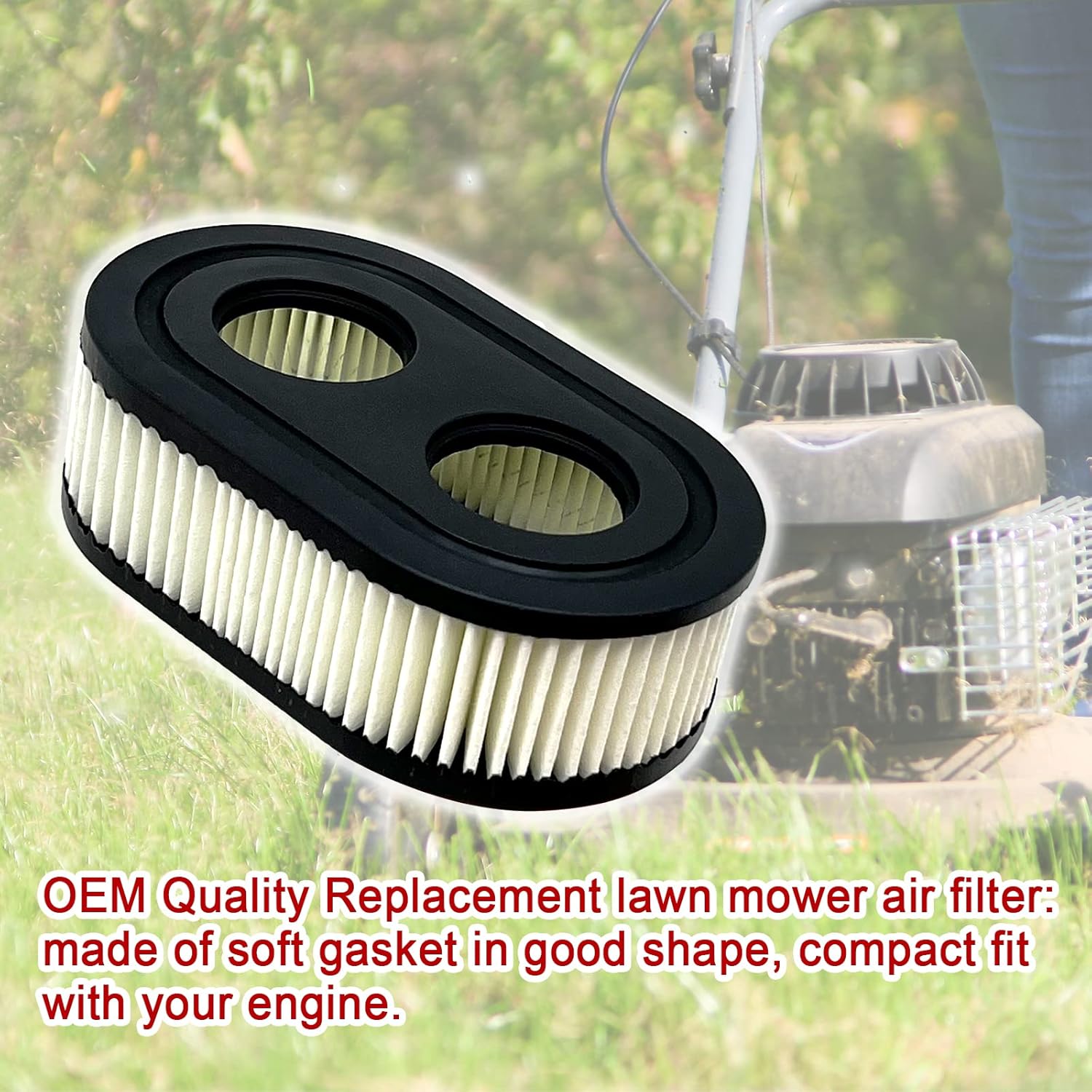 3 Cartridge Air Filters for Lawn Mower Air Cleaner for Lawnmower Engine Replacement Air Filter for Craftsman Husqvarna Toro Engine Lawnmower 3 Pack — image 2