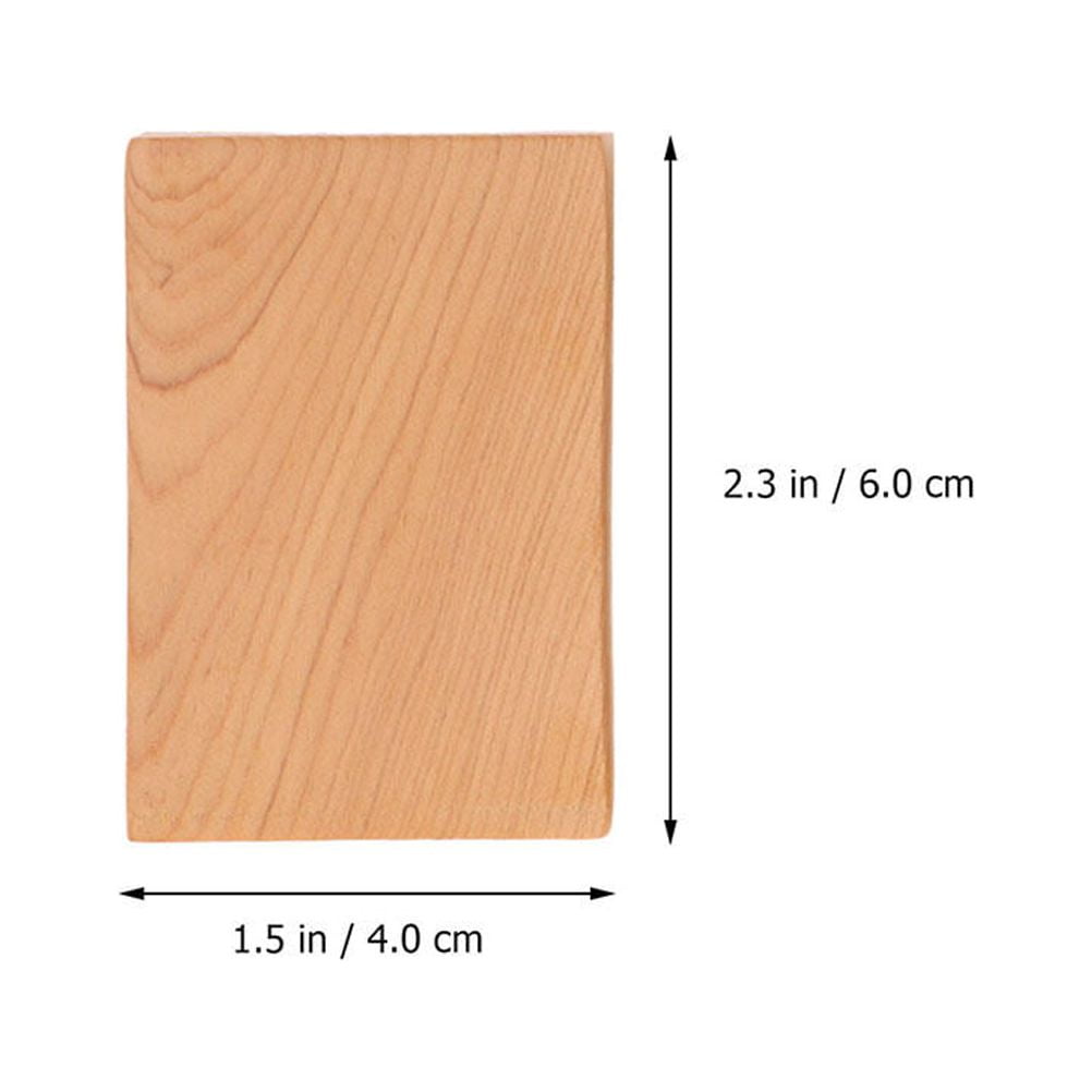 4pcs Rectangule Wooden Board Thicken Blank Unfinished Wood Cutout Smooth Cutting Plaque For DIY Crafts Project 6 × 4 × 1.2cm Light Brown — image 6