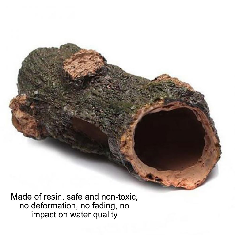 Resin Aquarium Ornament Hollow Trunk Fish Tank Tree Log Wood Landscape Fish Tank Decoration — image 4