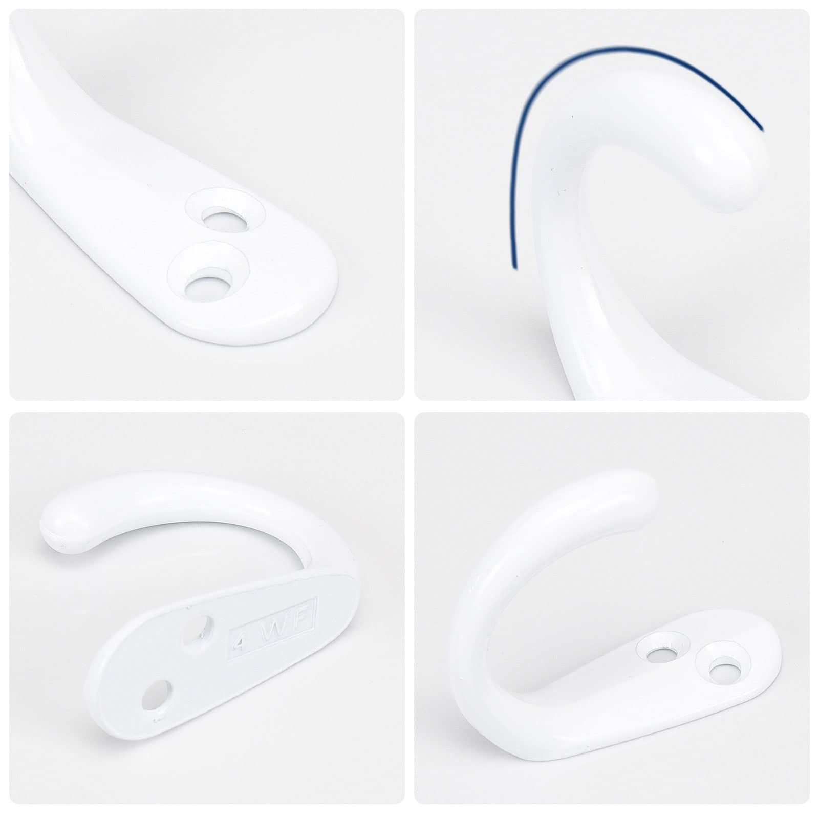 5pcs Heavy Duty Metal Single Prong Robe Hanger Rustproof Wall Hooks for Towel Hat Key Bag on Bathroom, Kitchen, Livingroom โ image 5