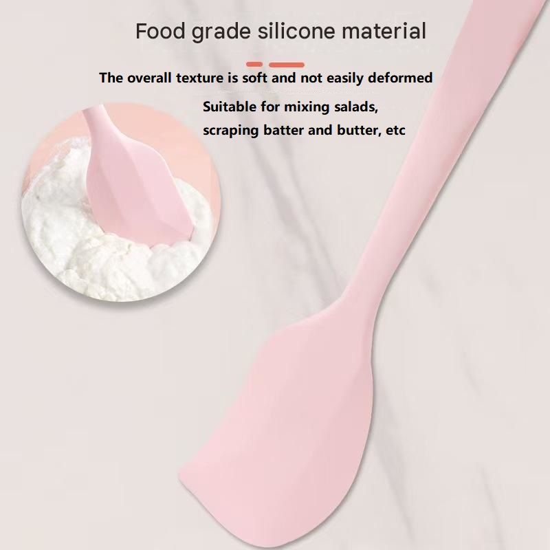 Pink Large size One-Piece Silicone Spatula with Metal Core - Heat Resistant to 230C Food Grade Baking Scraper for Mixing, Frosting and Non-Stick — image 3