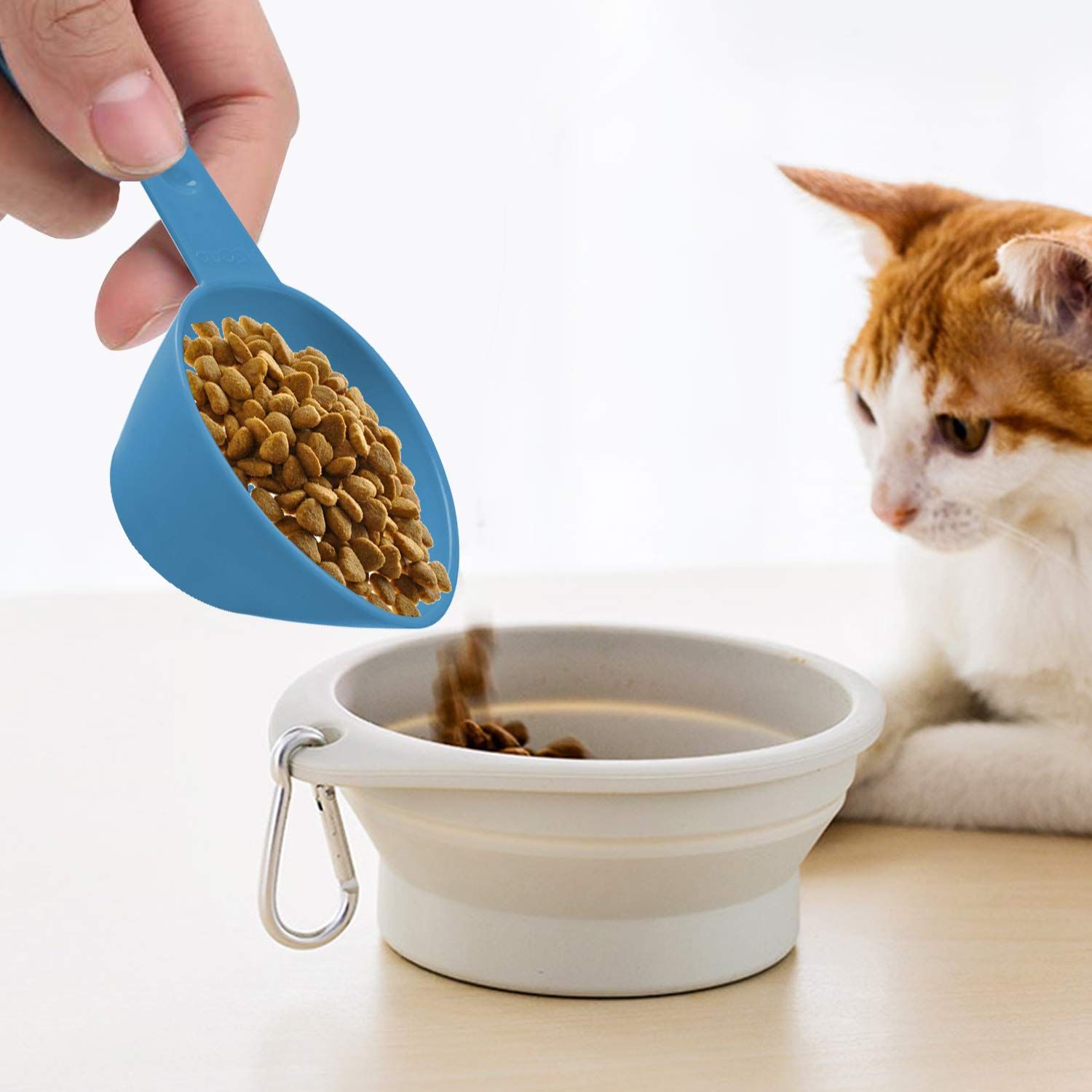 Pet Food Scoop, Dog Food Cups Plastic Measuring Cups and Spoons Set Cat Food Scoop Utility Kitchen Scoops for Dog Cat Bird Food โ image 3