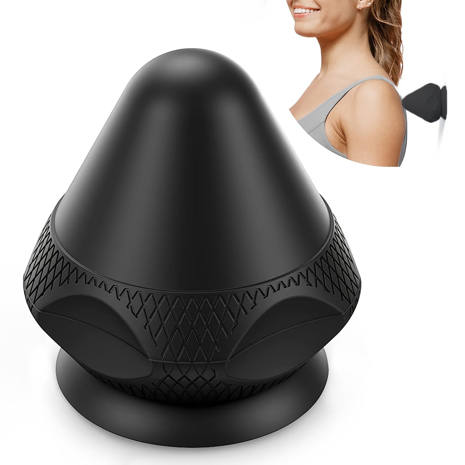 Deep Tissue Trigger Point Massage Tool, Installable Suction Cup Massage Ball, Multifunctional Massage Ball for Back, Shoulders, Neck, And Feet. Black