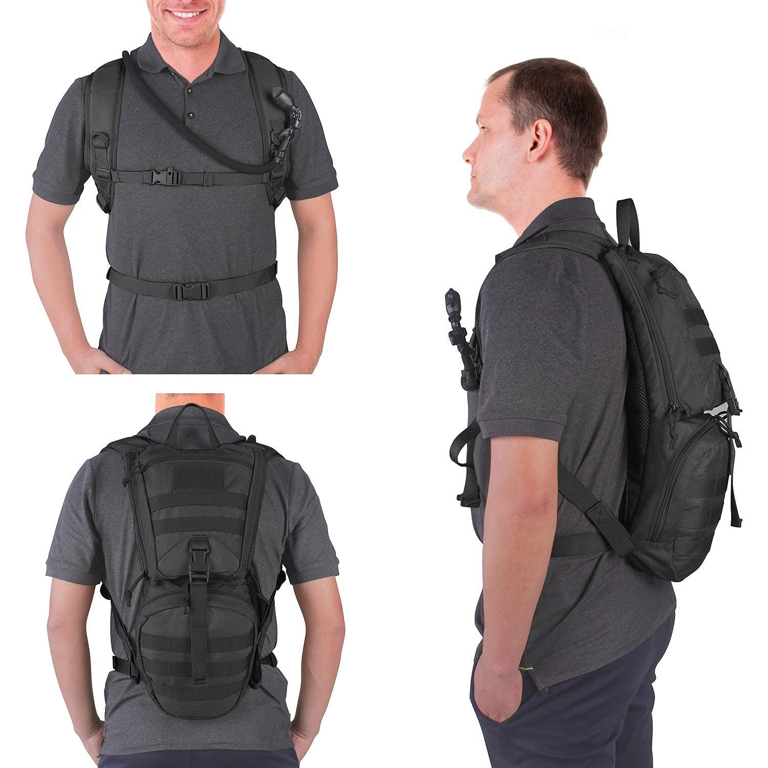 Tactical Hydration Pack Backpack 900D with 3L Bladder for Hiking, Biking, Running, Walking and Climbing-Outdoor Sports Hiking โ image 2