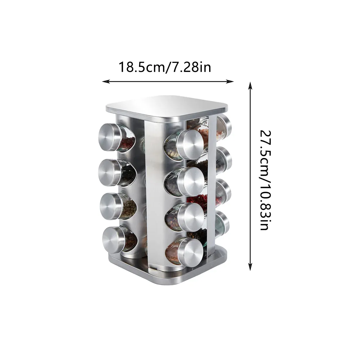 Rotating Spice Bottle Seasoning Rack Multi layer Seasoning Jar Storage Kitchen - Round — image 4