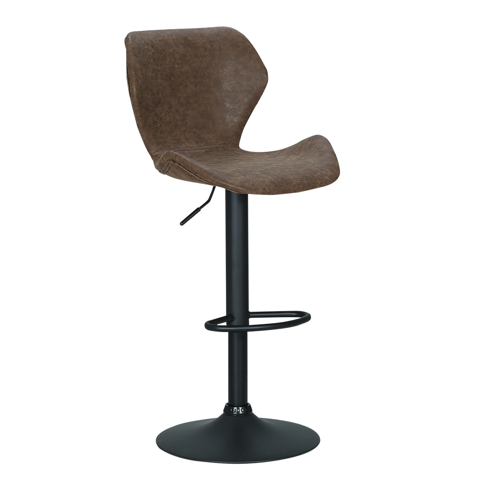 Artiss Bar Stools Kitchen Counter Stools Swivel Gas Lift Vintage Chairs Brown x2 — image 4