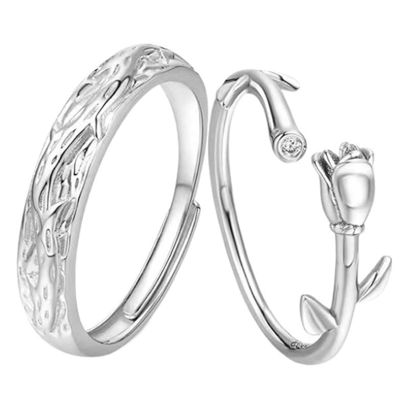 Fang qi Copper Mobius Ring for Couple Crown love Men's — image 2