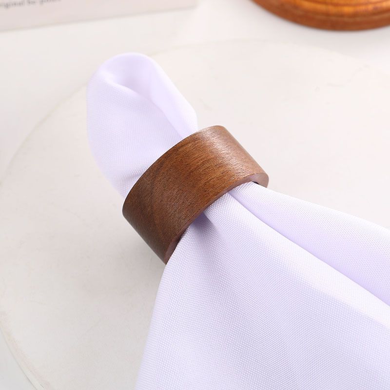 Wooden Napkin Ring for Weddings Dinner Parties or Every Day Use Fashionable and versatile tabletop napkin buckle — image 4