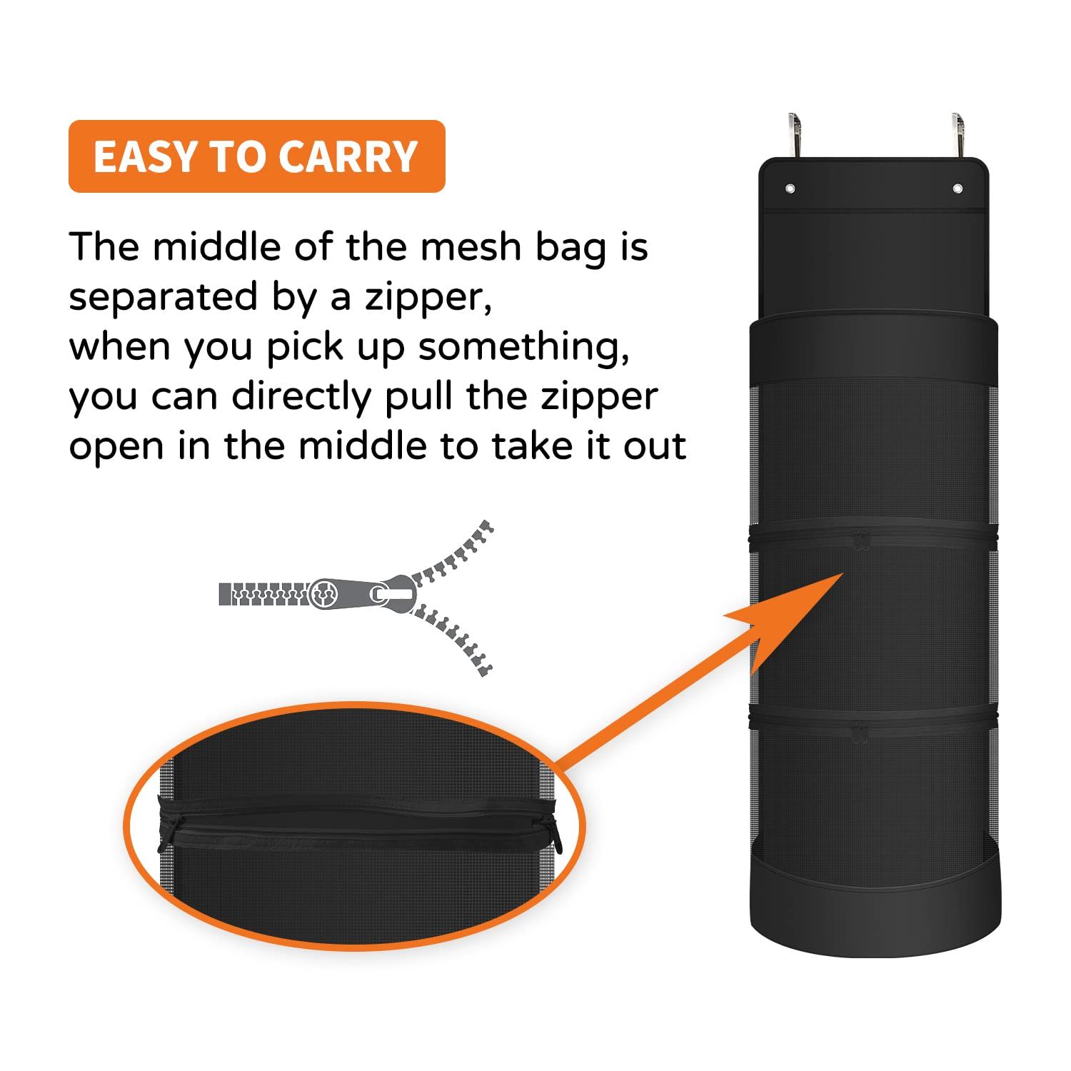 Hanging Organizer, Over The Door Hanging Sports Equipment and Ball Storage, Garage Sports Equipment Organizer for Hold Soccer