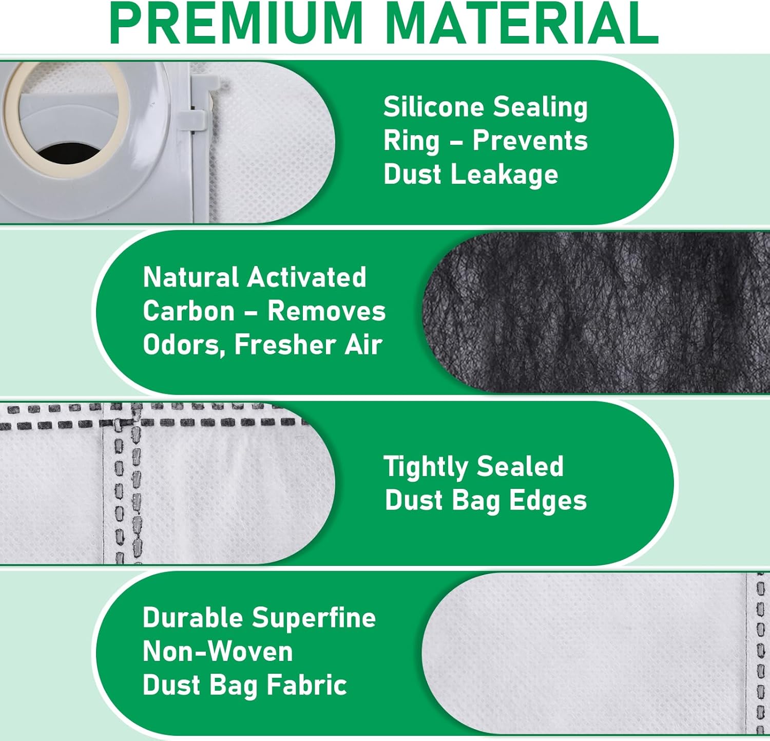21 Pack Replacement Dt Bags Compatible with ECOVACS DEEBOT X9 PRO Omni, T50 PRO, T50 MAX, X8 PRO Omni, T80 Omni - Large Capacity Disposable Vacuum Cleaner Bags â image 5