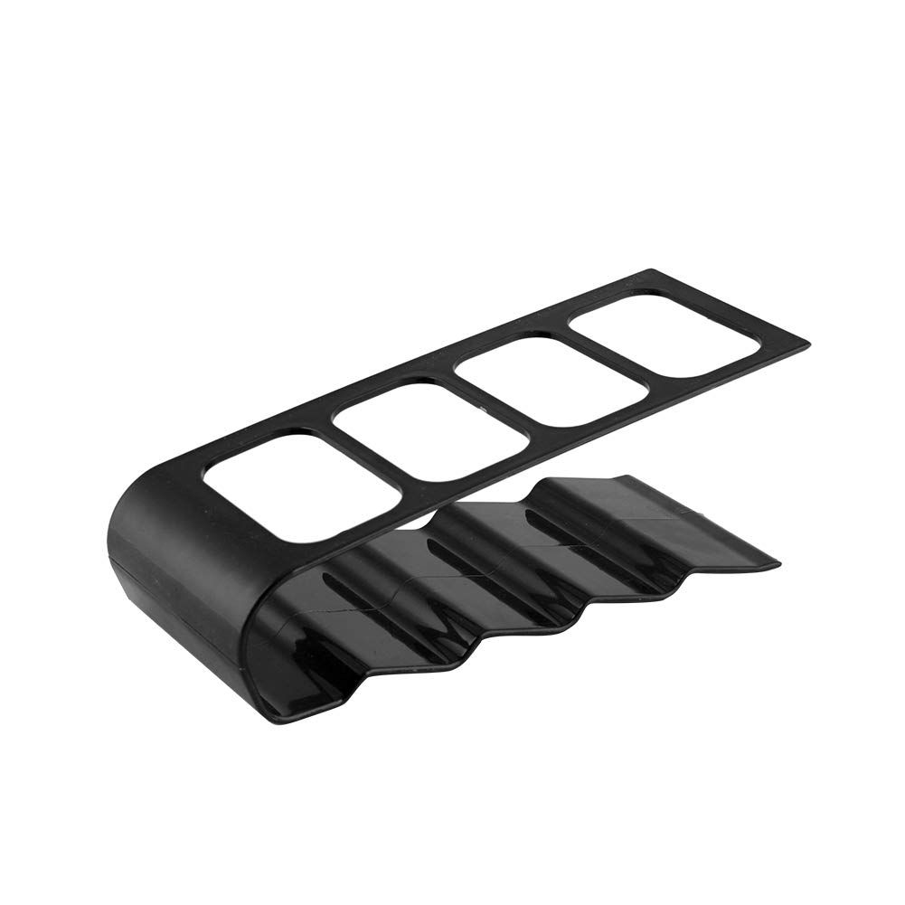 Remote Control Holder, Sheet Organizer Per Desktop Plastic Phone Step Remote Control Holder Storage Rack Organizer (Black) — image 2