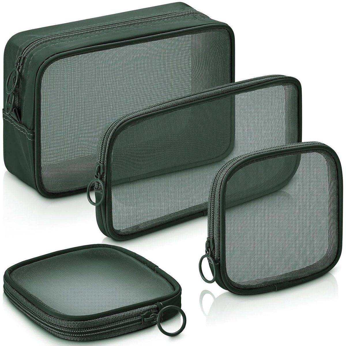 pieces - Cosmetic bag - Travel toiletry bag - Storage bag - mesh cosmetic bag - travel bag with zipper - mini makeup bag - for daily accessories - for travel
