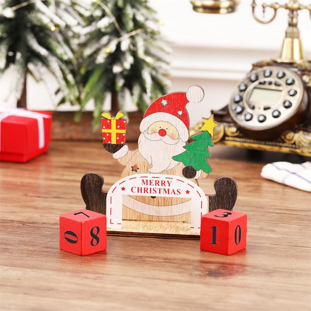 Christmas Countdown Calendar Santa Claus Snowman Elk Calendar Cartoon Advent Calendar DIY Craft for New Year Party Decor โ image 5